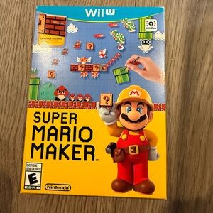 Nintendo Wii U Super Mario Maker Game + Idea Book – Complete in Case